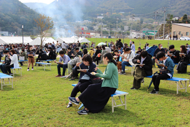 おながわ秋の収獲祭でのサンマ焼き2