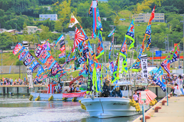 おながわみなと祭り海上獅子舞1