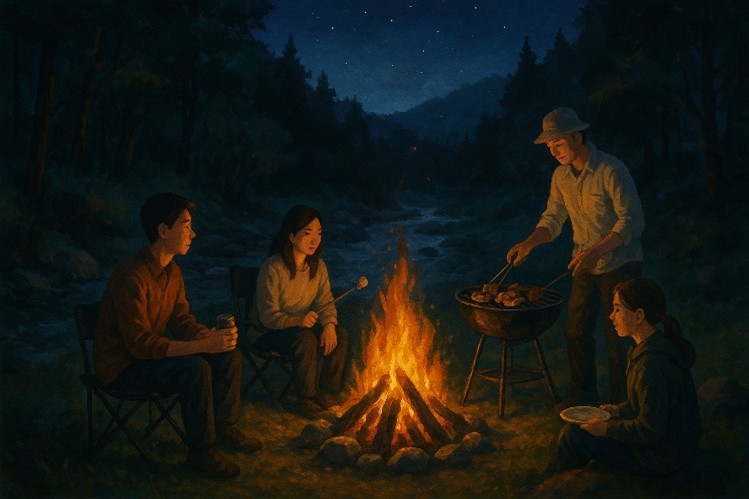 サムネイル画像 親水公園でBBQ×焚き火