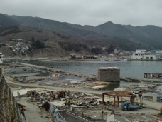 女川町地域医療センターから見た町の様子01